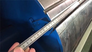 Réglage latéral du cylindre d'impression (vers la droite)