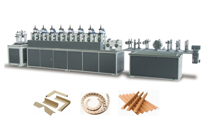 Machine de production de cornières de protection en carton